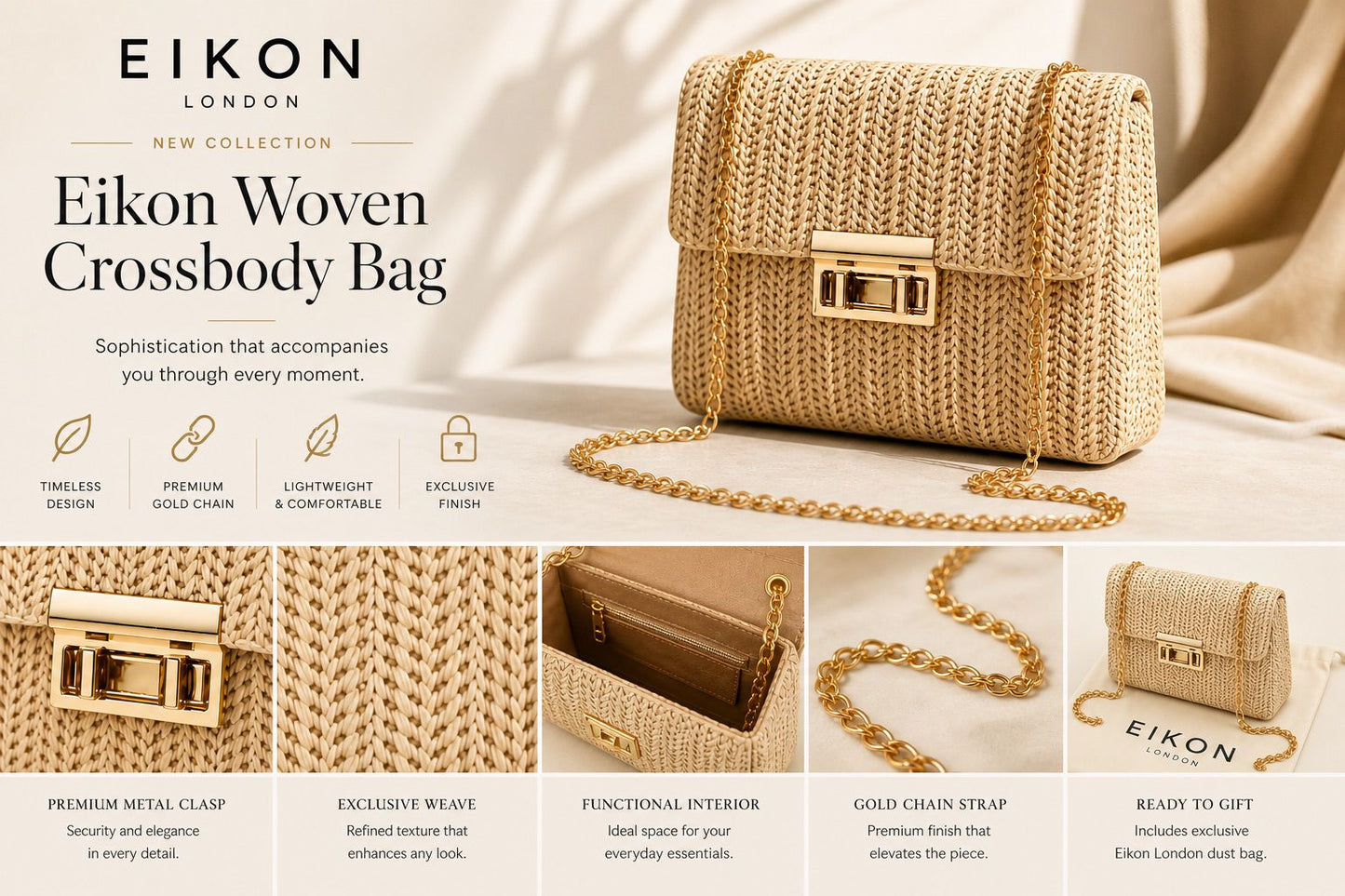 EIKON Riviera Woven Bag